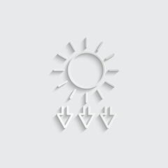 Poster - sun icon vector. weather icon Symbol illustration logo