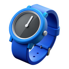 Aufkleber - Modern blue smartwatch 3d render isolated on transparent background
