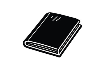 Poster - Simple black silhouette book icon illustration design