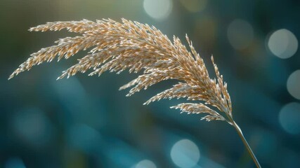 Poster - A detailed view of a plant's leaves and stem with a blurred background