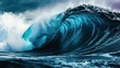 © aektus - Dramatic Ocean Wave  Powerful Surf  Dark Blue Water