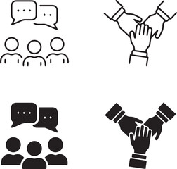 Poster - This name captures the content (business icons), the format (vector), the color (black), and common use cases (web and design) without using a colon