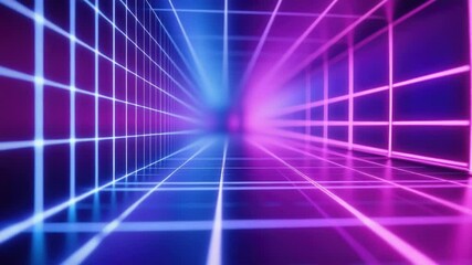 Poster - A bright purple and blue light shining through darkness, perfect for representing hope or guidance