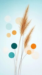 Poster - Abstract Grain and Colorful Circles in Calm Energy Composition