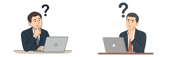 Leinwandbilder - Decisions and Doubts in Business Settings during Work Hours