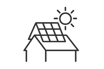Poster - Solar panels installed on a modern house under bright sunlight showcasing renewable energy solutions in 2023