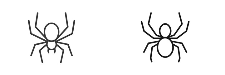 Aufkleber - Different styles of spider illustrations showcasing various shapes and forms