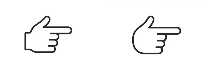 Leinwandbilder - Hands pointing right in minimalist design showcasing directional gestures and visual communication