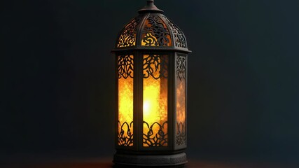 Poster - A single lamp sitting on a table, simple and straightforward