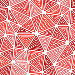 Poster - Geometric background. Large triangles size. Multiple repeated inner triangles. Monotone style. Repeatable pattern. Awesome vector tiles. Seamless vector illustration.
