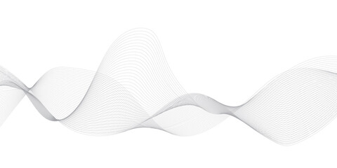 Poster - frequency sound wave, twisted curve lines with blend effect.