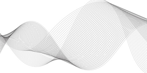 Poster - abstract wave blend lines on transparent background. design for banner, wallpaper, background and ma