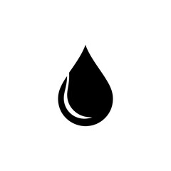 Poster - Elixir haus aesthetics logo featuring a black water drop on a plain white background design image