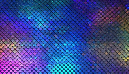 Poster - Colorful Scaled Texture with Iridescent Dragon-Inspired Patterns