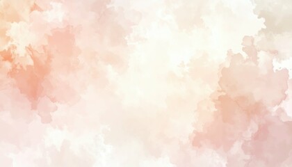 Poster - Subtle Blush and Beige Watercolor Background in Soft Faded Style
