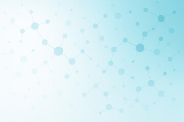 Fototapete - Abstract Molecular Structure Background in Soft Blue Tones