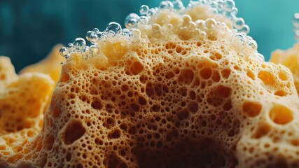 Poster - Close-up shot of a sponge with air bubbles