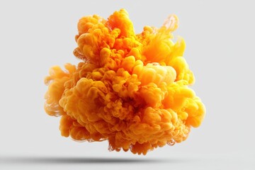 Poster - Abstract orange ink cloud in water, a vibrant and dynamic display of color and texture, perfect for visual effects and creative compositions, a bold statement.