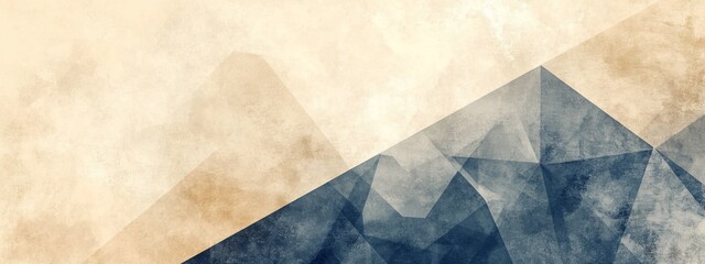 Aufkleber - Vintage abstract grunge background in faded navy and sepia tones, rough brush strokes and grainy paper texture