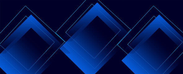 Leinwandbilder - Abstract blue geometric background. Dynamic shapes composition. vectors
