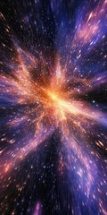 Poster - Ethereal abstract visuals of the universe, displaying evolving colors along cosmic journeys.