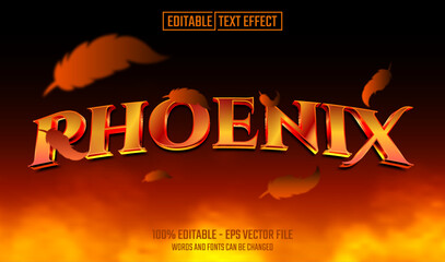 Wall Mural - phoenix editable text effect