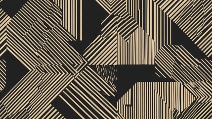 Poster - Creating contemporary patterns with sleek lines exploring graphic designs in urban environments