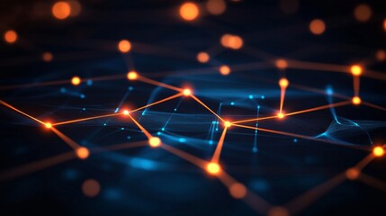 Poster - Illuminated data streams dark cyberspace digital art virtual environment abstract viewpoint futuristic concept