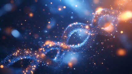 Poster - Illuminated digital abstract scene with bokeh effects a soft focus visual art concept