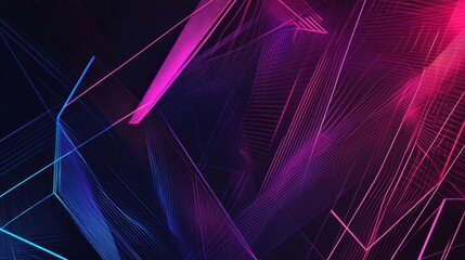 Poster - Dynamic futuristic line pattern event digital realm graphic design virtual environment abstract viewpoint sharp aesthetic for visual impact