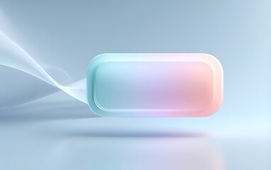 Fototapete - Smart medical patch placed in bottom-right corner on pale gradient backdrop with modern open spacing,
