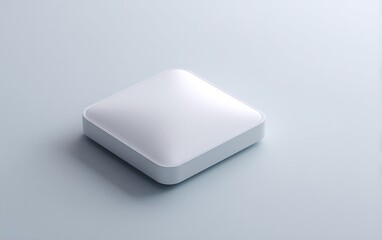 Fototapete - Smart medical patch placed in bottom-right corner on pale gradient backdrop with modern open spacing,