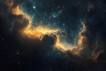 Wall Mural - stunning cosmic display of gas clouds and star formation in deep space, beautiful cosmic photo foota