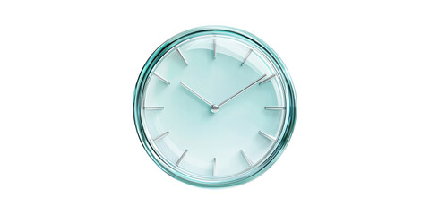 Poster - Minimalist Wall Clock With Design. Modern Timepiece For Home And Office Decor Isolated On Transparent Background