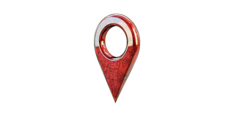 Poster - Red Map Pin Icon With. Symbolizes Location, Navigation, And Gps Technology Isolated On Transparent Background