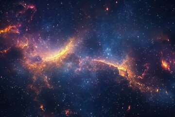 Wall Mural - incredible seamless galaxy space background showcasing vibrant colors and starry sky, galaxy space b