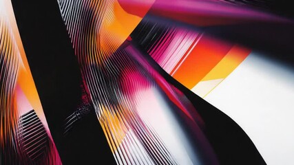 Poster - Abstract Vibrant Hues: A Symphony of Color and Form