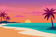© Sharati - palm trees on the beach background