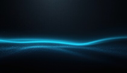 Fototapete - Abstract Teal and Blue Gradient Glow Shimmering Wave Texture Background Image