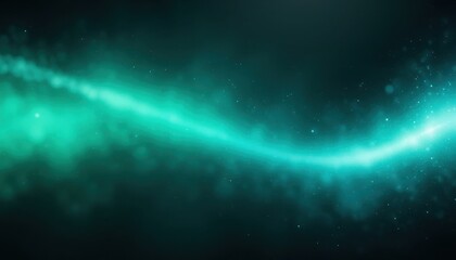 Fototapete - Abstract Teal and Black Gradient Background Glowing Neon Light Beam, Ombre Texture