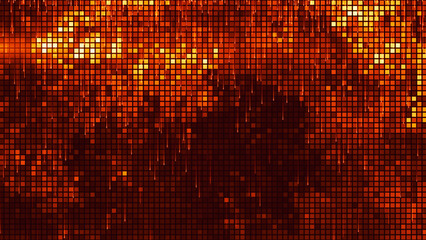 Leinwandbilder - Abstract background of red squares and drops. Abstract colorful gradient background. Background for web design. Small square simple mosaic blocks. 3d rendering.