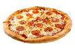 © mamo studios - Cheesy Italian Pizza with Melting Mozzarella – Isolated on White Background