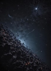 Wall Mural - Brilliant star clusters across a dark, inky expanse , galaxy, stars
