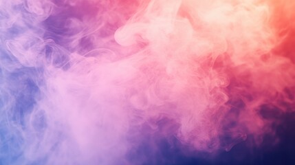 Wall Mural - colorful smoke swirls in purple and pink hues on a dark background