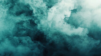 Wall Mural - ethereal smoke in shades of teal and turquoise for mystical backgrounds
