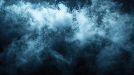 Canvas Print - Ethereal Smoky Fog with Dark Background Creating Mystical Atmosphere