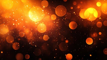 Wall Mural - abstract background with golden bokeh and sparkling light effects