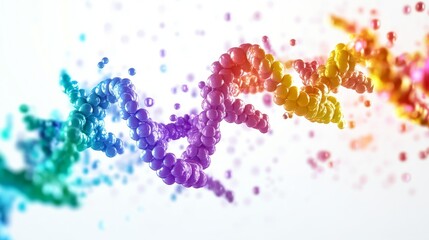 Poster - exploring the vibrant spectrum of biological proteins laboratory environment 3d visualization scient