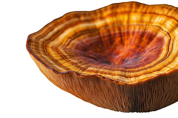 Aufkleber - Unique transparent mushroom showcasing vibrant colors and intricate textures in natural light with a detailed close-up view