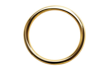 Poster - Elegant circular gold ring with a smooth polished surface, ideal for decoration or jewelry design, versatile for various artistic applications
